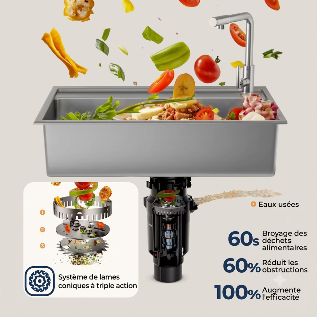 Broyeur d'évier de cuisine